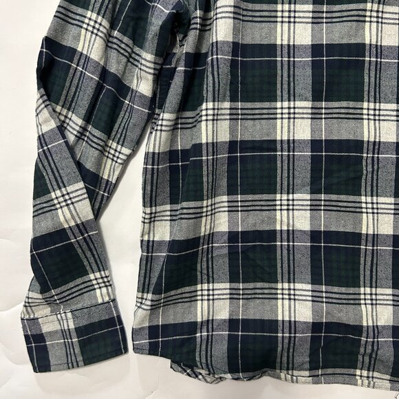 Vtg Levis Shirt Mens L Black Gray Plaid Western Pearl Snap Flannel Standard Fit - Picture 10 of 12